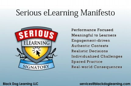 Black Dog Learning LLC - Serious eLearning Manifesto Signatory